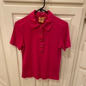 Tory Burch pink polo shirt size Medium